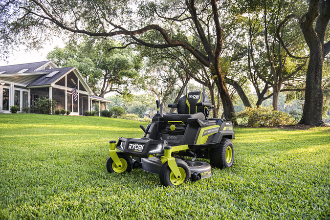 80V HP BRUSHLESS 42" LITHIUM ELECTRIC ZERO TURN RIDING MOWER | RYOBI Tools