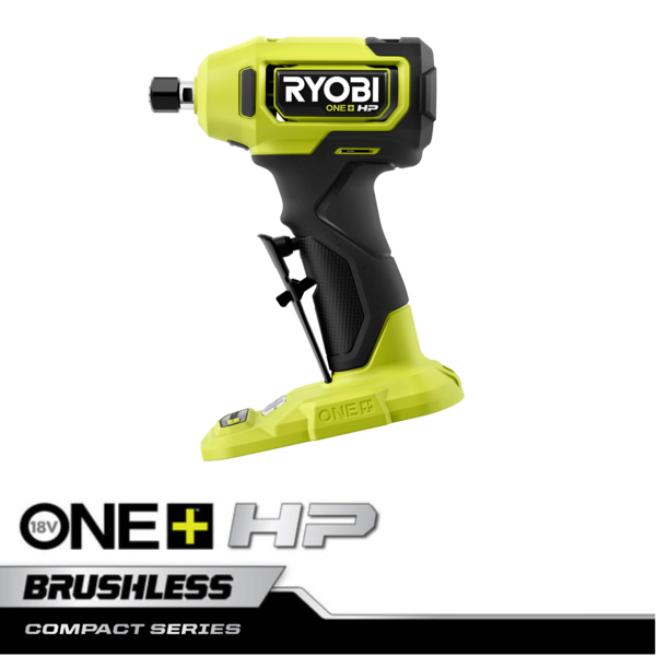 18V ONE+ HP COMPACT BRUSHLESS 1/4" RIGHT ANGLE DIE GRINDER RYOBI Tools