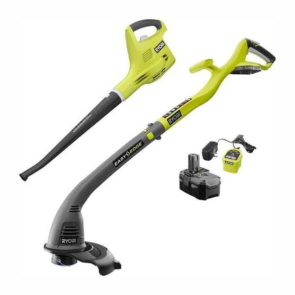 18V ONE+™ STRING TRIMMER/EDGER & SWEEPER WITH 2.6AH BATTERY & CHARGER RYOBI Tools