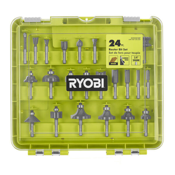 24 PC. ROUTER BIT SET | RYOBI Tools