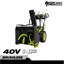 Saved to List View List   RYOBI 40V HP 24-inch Brushless 2-Stage Electric Snow Blower with (4) 6.0 Ah Batteries and Rapid Charger