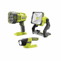 ONE+ 18V CORDLESS 3-TOOL LIGHT COMBO KIT WITH HYBRID SPOT LIGHT, HYBRID WORK LIGHT, AND LED LIGHT (TOOLS ONLY)